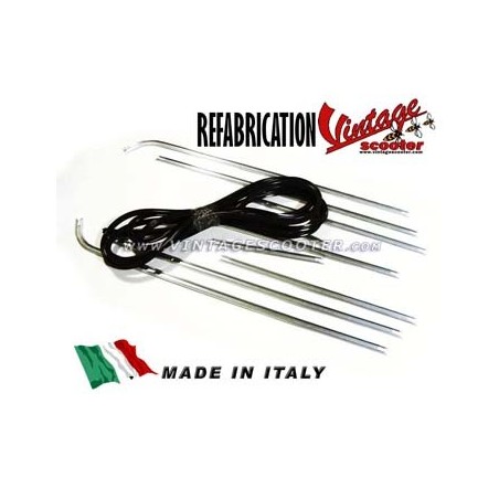 Baguettes de sol (jeu complet profilés + caoutchouc) Vespa ACMA 125 1956-58 / 150 GL 